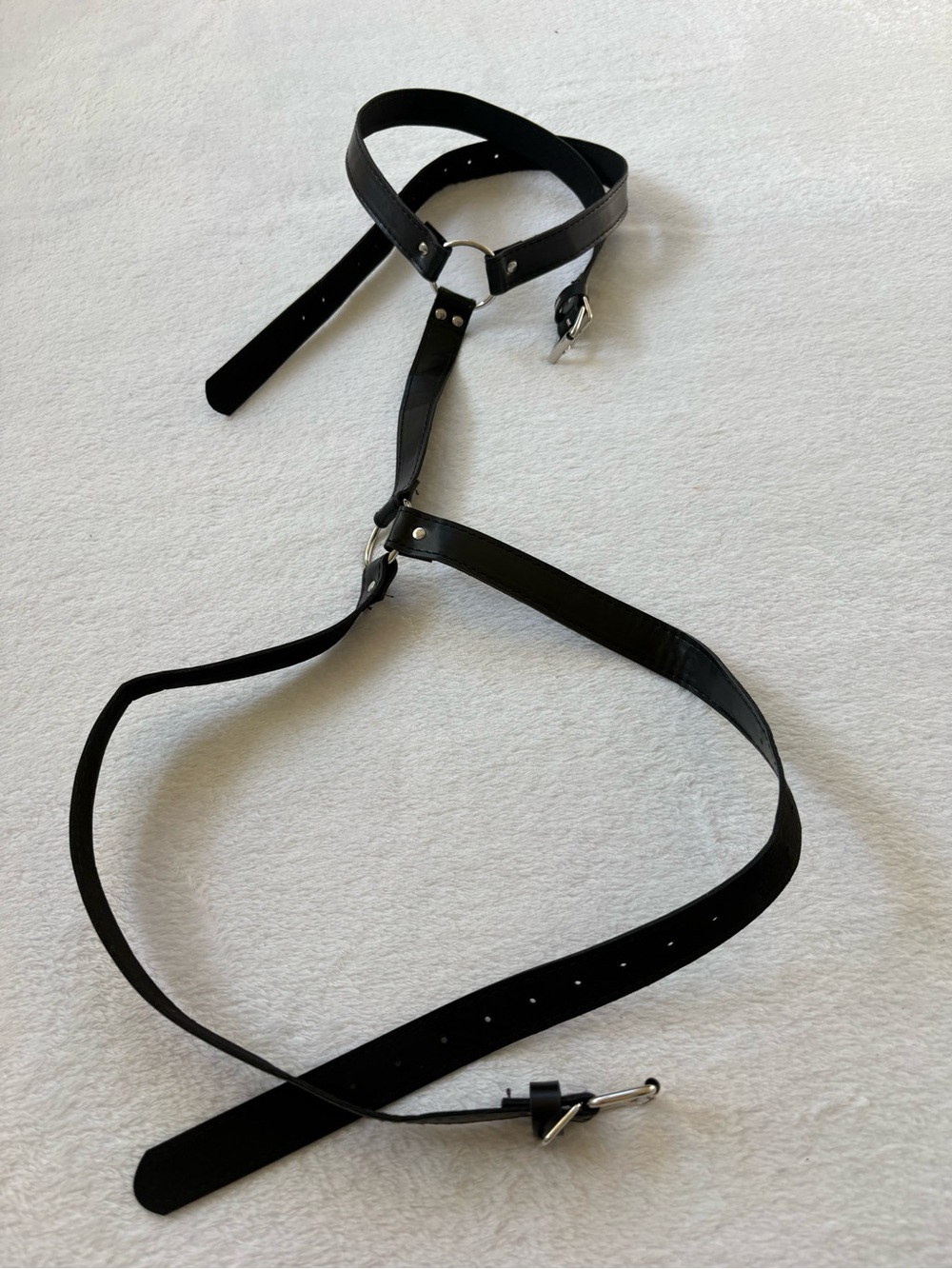 Black Leather Harness Body Belt